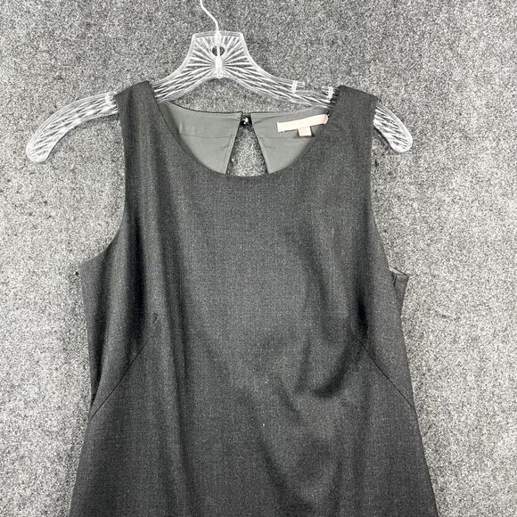 Rebecca Taylor Dress Women's 2 Gray Charcoal Sleeveless Wool Blend Crochet - Picture 2 of 7